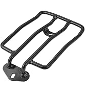KaTur Motorcycle Luggage Rack Support Shelf Fits Rear Solo Seat 180mm (7") Black Compatible with ...