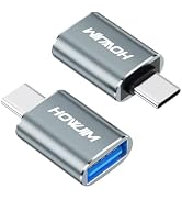 HOWJIM USB C to USB Adapter 2 Pack,10Gbps USB C Male to 3.2 Female Adapter | Fast Charging,Type C...