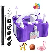PCFING Balloon Pump Electric, 4-in-1 Air Pump Inflator Blower Machine for All Balloons & Inflatio...
