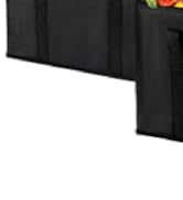 2-Pack, XL-Large Insulated Grocery shopping bags, Black, reusable bag,thermal zipper,Collapsible,...