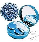 Contact Lens Case, Bling Stars Colored Portable Cute Eye Contact Lense Remover Tool with Mirror f...
