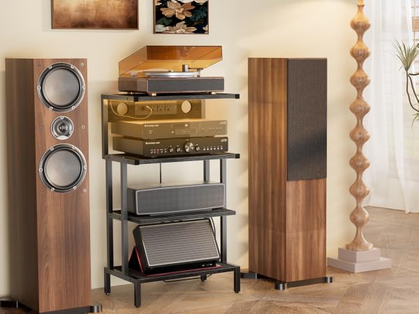 Wooden Stereo Stand for DVD Player, TV Box