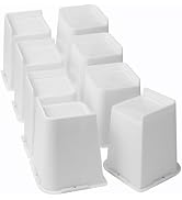 Yookwutar Bed Risers 1 inch, 2 inch, 3 inch, 4 inch, 6 inch, 8 inch Heavy Duty, Oversized Furnitu...