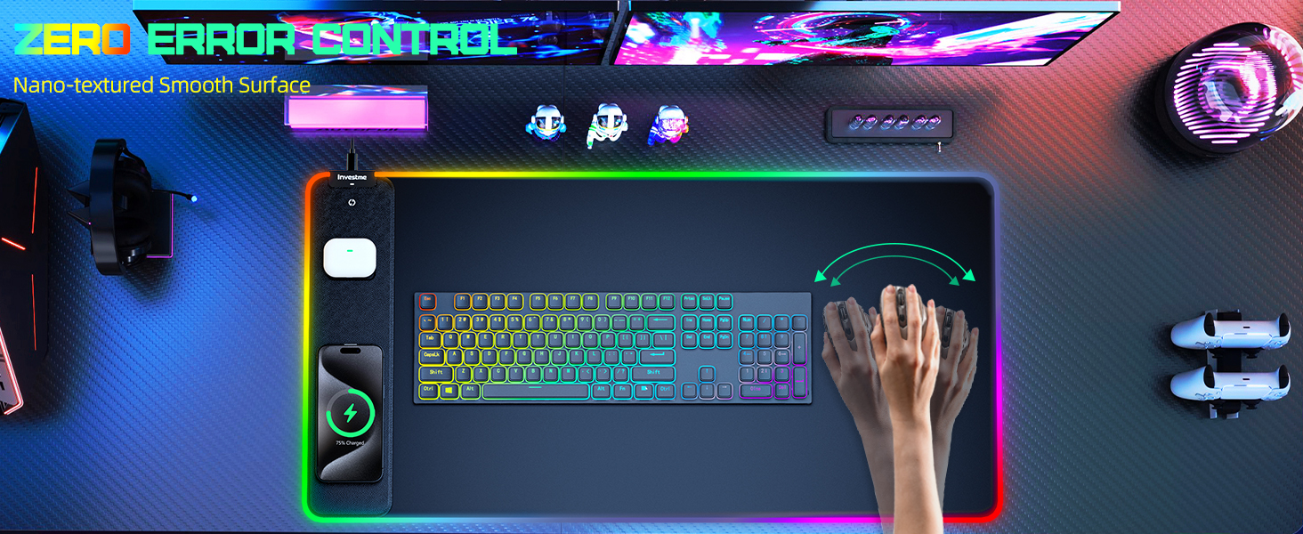 RGB mousepad with wireless charging