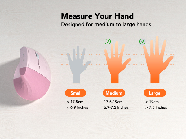 Small medium large hands