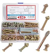 Baby Bed Crib Screws Hardware Replacement Kit, 130PCS M6x20/30/40/50/60/70/80mm, Hex Drive Socket...