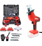 DOGTOOTH 21V Cordless Reciprocating Saw for Wood & Metal Cutting, 3,000 Strokes Per Minute,Compat...