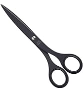 ALLEX Black Scissors for Office All Metal Japanese Stainless Steel, Non-Sticking Fluorine Coated ...