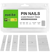 meite 23 Gauge Pin Nails, Assorted 6 Sizes (1/2", 5/8", 3/4", 1", 1-3/16", 1-3/8") Micro Headless...