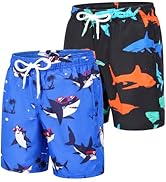 GENTABY 2 Pack Boys Swim Trunks Toddler Boys Swimming Shorts Quick Dry with Mesh Liner Beach Boar...