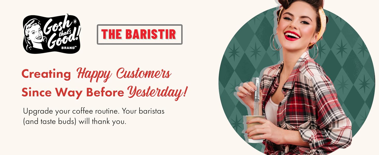 Barista using The Baristir – professional coffee mixer for café-quality drinks