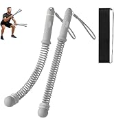 Cordless Battle Ropes with Adjustable Resistance Springs, Weighted Ropeless Battle Rope for Home ...