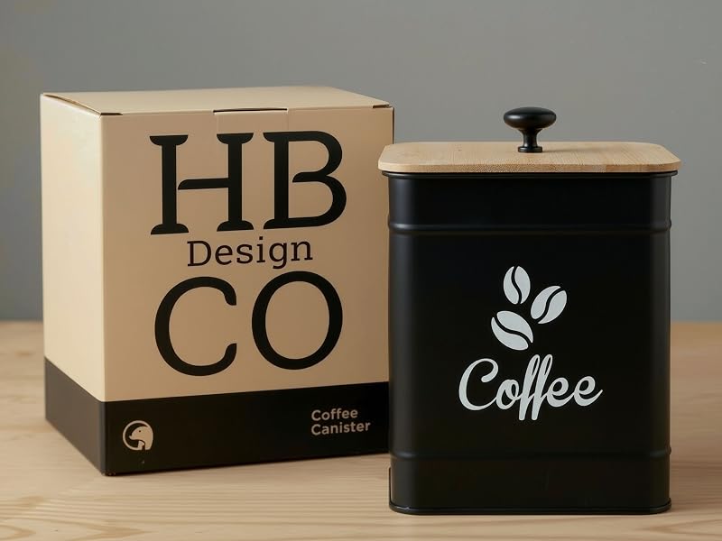 coffee holder for countertop recipiente para cafe ground coffee container jar stainless steel metal