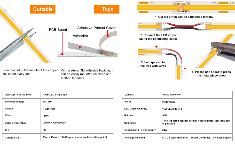 cob led strip lights