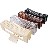 4 Pack Extra Large Hair Claw for Women, 5'' Strong Hold Bright Clamps for Thick and Long Hair, 90...