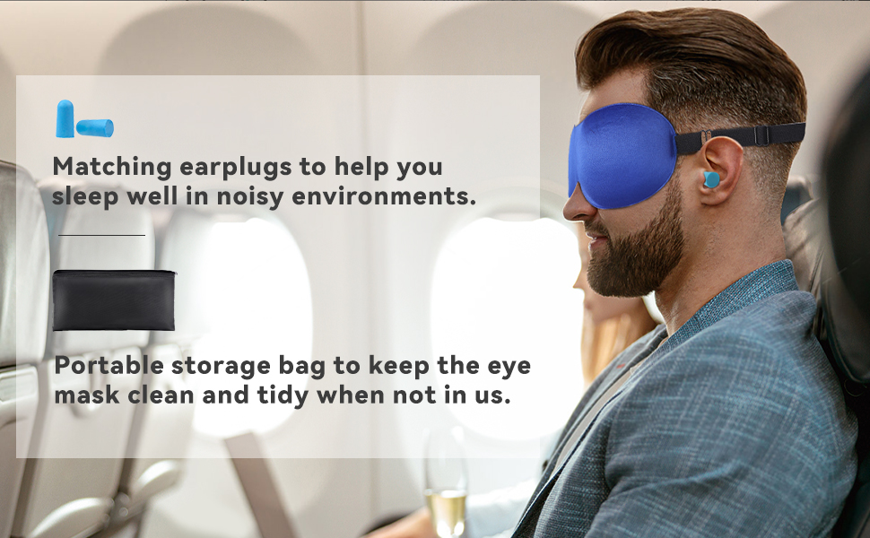 Adjustable Blackout 3D Eye Masks for Sleep