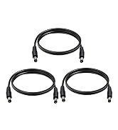 5.5mm x 2.1mm 12V DC Power Cable 3-Pack,DC5521 Male to Male Extension Cable 18AWG for CCTV Survei...