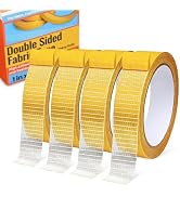 YINTTIAN Double Sided Fabric Tape Heavy Duty for Hem, Fashion Dress, Cloth, Curtains, High Adhesi...