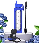 water bottle with ounces marked with straw glass waterbottle drinking bottles motivational