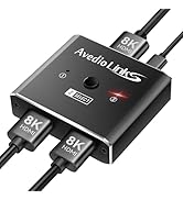 avedio links 8K HDMI 2.1 Switch 4K@120Hz 8K@60Hz, Bi-Directional 2 in 1 Out HDMI Switcher, Alumin...