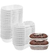 DOITOOL 1000 Pcs Mini Oval Cupcake Liners, 2.9 Inches Disposable Paper Baking Cups Mini Loaf Pan ...