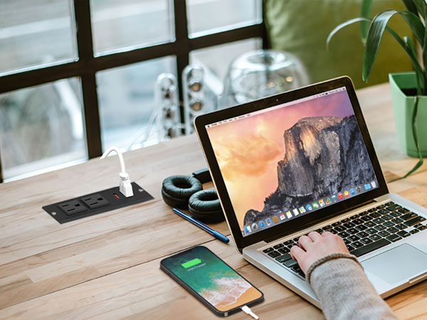 Fast Charging USB A Port Desk Outlet