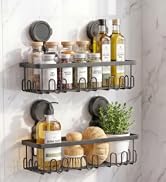 JOTPE Shower Caddy Suction Cup 2 Pack, No Drilling Shower Organizer for Bathroom with Large Capac...