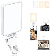 Rechargeable Soft Selfie Light for Phone, Camera, Laptop, 4-14H Battery Portable LED Light for Pi...