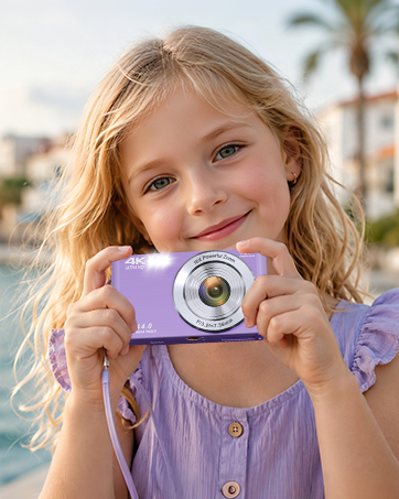 digital camera purple