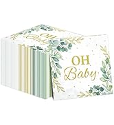50pcs Eucalyptus Leaf Oh Baby Napkins Greenery Baby Shower Party Supplies Sage Green Luncheon Nap...