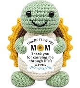 SNOOZIA Birthday Gifts for Mom from Daughter Son, Crochet Turtle Gift | Turtle Moms Happy Birthda...