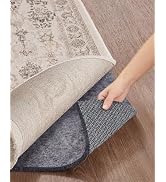 Veken Non Slip Cushioned Rug Pad Gripper, Felt and Silicone Backing, Carpet Liner Protector Mat f...
