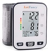 LotFancy Wrist Blood Pressure Monitor for Home Use, Blood Pressure Machine Adjustable Wrist Cuff ...