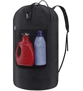 F-color Laundry Bag Backpack 115L - Large Capacity Laundry Backpack with Comfort Straps, Mesh and...