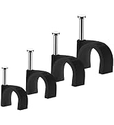 Abnii Cable Clips, 400 Pcs, 4mm 6mm 8mm 10mm, Wire Wall Clips with Steel Nails, Cable Management ...
