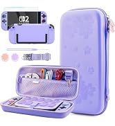 GLDRAM Purple Cherry Blossom Carrying Case for Nintendo Switch 2, Cute Girly Accessories with Sak...