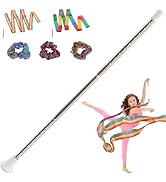 Quynhni Baton Twirling,Batons for Twirling Stainless Steel 21.6 inches 2 Dance Ribbons and 3 Rain...