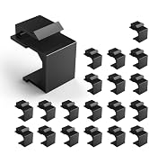 VCE UL Listed (20-Pack) Blank Keystone Jack Inserts for Keystone Wall Plate and Patch Panel, Black