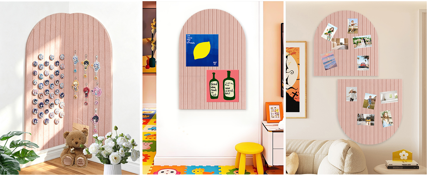 Large Arched Felt Bulletin Board