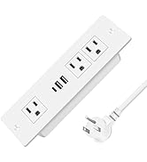 HEZI Recessed Power Strip, Furniture Drawer Outlet with 20W PD USB-C & 18W QC3.0 USB-A, Plug in 3...