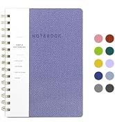 Oneirom Spiral Notebook-6.10" x 8.19" College Ruled Journal with Inner Pockets and 160 Pages,PU L...