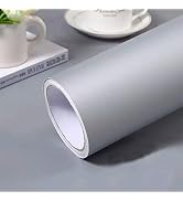 Gray Self-Adhesive Wallpaper SelfA-dhesive Film Stick Paper Easy to Apply Peel and Stick Wallpape...