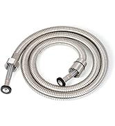 FOLINUS Shower Hose 48-inch Stainless Steel Double Sprial Nylon Braided Hose with 1/2'' Connector...