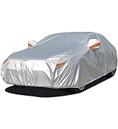 SEAZEN Car Cover Waterproof All Weather, Outdoor Car Covers for Automobiles with Zipper Door, Hai...