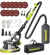 Yowmoft Drywall Sander with Vacuum Dust Collector, 880W Popcorn Ceiling Removal Tool with 5 Varia...