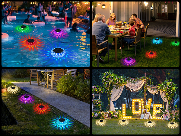 floating pool lights solar powered