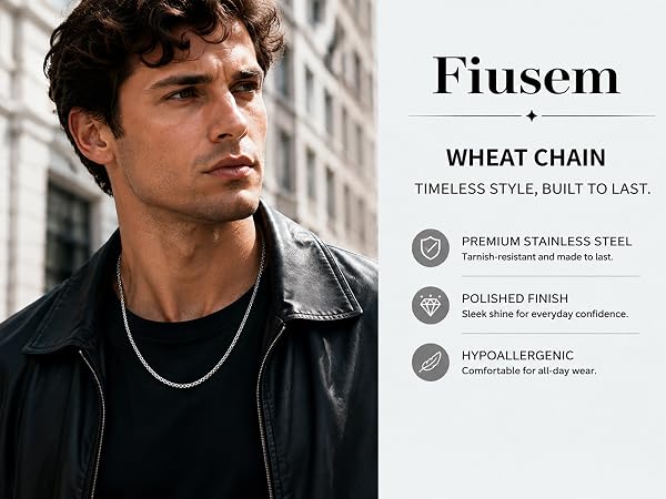 wheat chain necklace