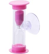 3 Minute Plastic Sand Timer,Hourglass Sand Clock with Suction Cup,Tooth Brushing Time Reminder Ti...