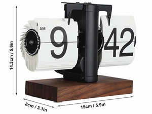 Internal Gear Operated Flip Down Clock Flip Clock Classic Retro Vintage Clock
