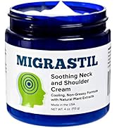 Basic Vigor Migrastil Soothing Neck & Shoulder Cream - Fast-Acting & Powerful - Non-Greasy Topica...